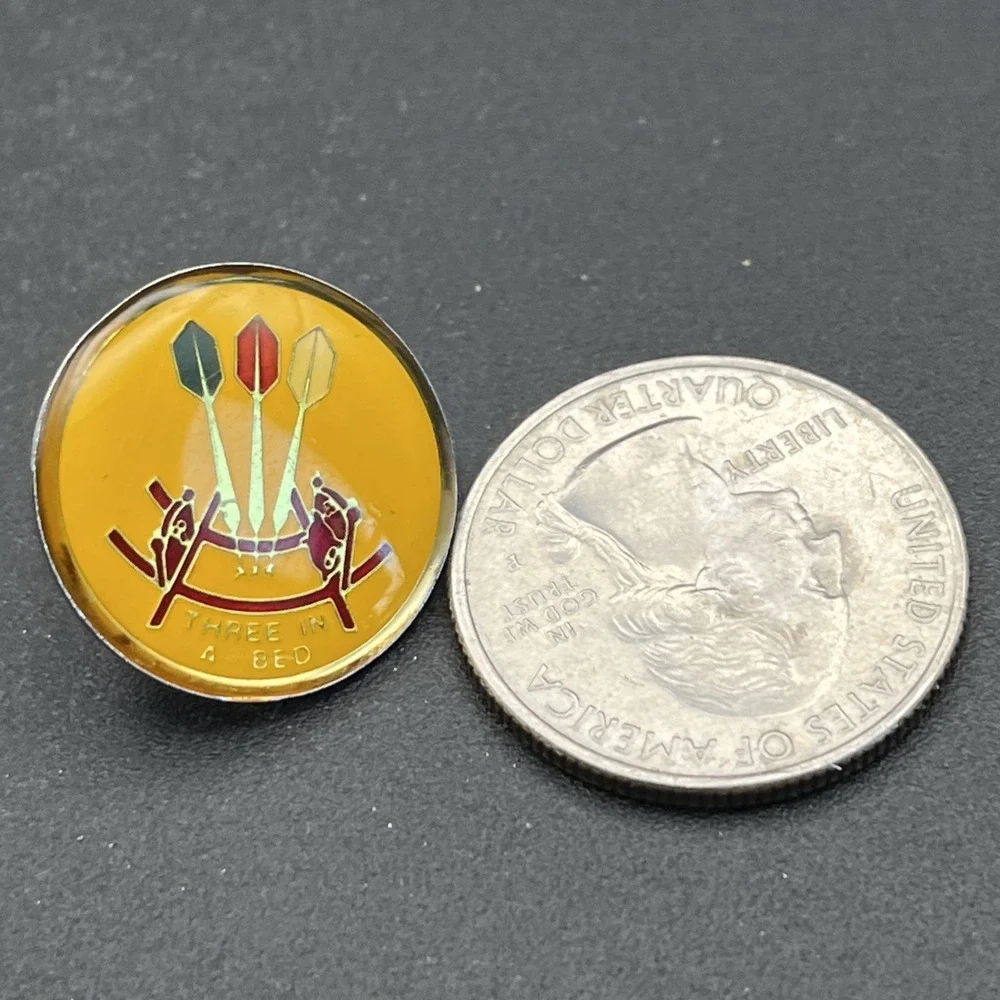 Darts Three In A Bed‎ Lapel Hat Pin